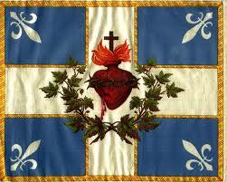 Bandera con el Sagrado Corazón